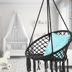 Load image into Gallery viewer, Garpans Hammock Chair Macrame Swing Chair Handmade Knitted Hanging Cotton Rope Chair for Indoor/Outdoor Home Patio Deck Yard Garden Reading Leisure
