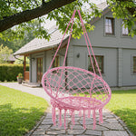 Load image into Gallery viewer, Garpans Hammock Chair Macrame Swing Chair Handmade Knitted Hanging Cotton Rope Chair for Indoor/Outdoor Home Patio Deck Yard Garden Reading Leisure
