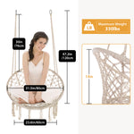 Load image into Gallery viewer, 2 Pack Hammock Chair Swing Hammock Swing Chair Macrame Hanging Chair Cotton for Bedroom Girls Room Deck Porch Indoor Outdoor Garden
