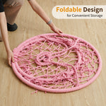 Load image into Gallery viewer, Garpans Hammock Chair Macrame Swing Chair Handmade Knitted Hanging Cotton Rope Chair for Indoor/Outdoor Home Patio Deck Yard Garden Reading Leisure
