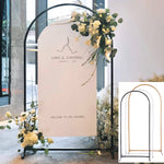 Load image into Gallery viewer, GARFANS 6.56FT Wedding Arch Backdrop Garden Flower Garland Display Stand Frame Background Gold White
