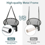 Load image into Gallery viewer, Garpans Hammock Chair Macrame Swing Chair Handmade Knitted Hanging Cotton Rope Chair for Indoor/Outdoor Home Patio Deck Yard Garden Reading Leisure
