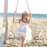 Load image into Gallery viewer, 2 Pack Hammock Chair Swing Hammock Swing Chair Macrame Hanging Chair Cotton for Bedroom Girls Room Deck Porch Indoor Outdoor Garden
