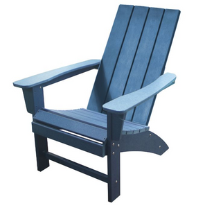 Folding Adirondack Chair All Weather Fire Pit Chair with Real-Like Wood Grain and Wide Armrest Plastic Adirondack Outdoor Chair with Deep Seating
