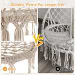 Load image into Gallery viewer, 2 Pack Hammock Chair Swing Hammock Swing Chair Macrame Hanging Chair Cotton for Bedroom Girls Room Deck Porch Indoor Outdoor Garden
