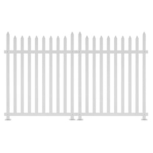 2-Pack Privacy Fence Screen Outside 41""H x 36""W Decorative Fence Garden Vinyl White Picket for Fence Patio Backyard, 2 White Panels