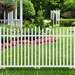 Load image into Gallery viewer, 2-Pack Privacy Fence Screen Outside 41&quot;&quot;H x 36&quot;&quot;W Decorative Fence Garden Vinyl White Picket for Fence Patio Backyard, 2 White Panels
