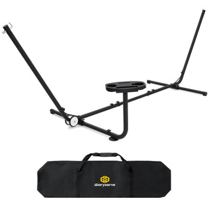 Hammock Stand Only Portable Hammock Stand Heavy Duty 2 Person Hammock Stands with Built-in Wheel and Carrying Bag for Outdoor Indoor, 330lbs Capacity Black